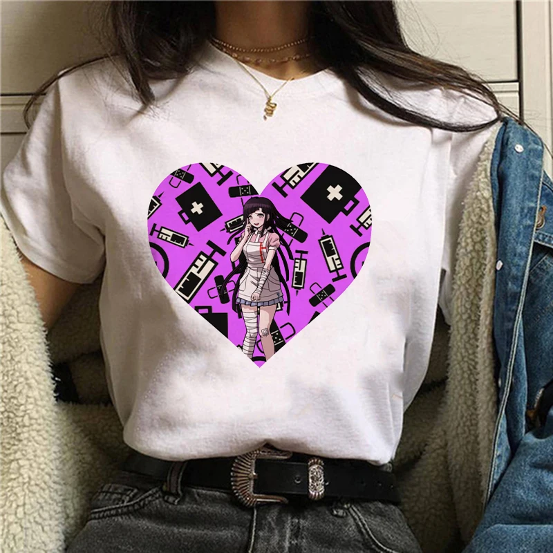 Mikan Tsumiki Animacinių filmų Mielas Anime Kawaii Saldus E-merginos Japonija streetwear Harajuku Atsitiktinis Viršūnes vintage Mados Vasarą Moterys T-shirt