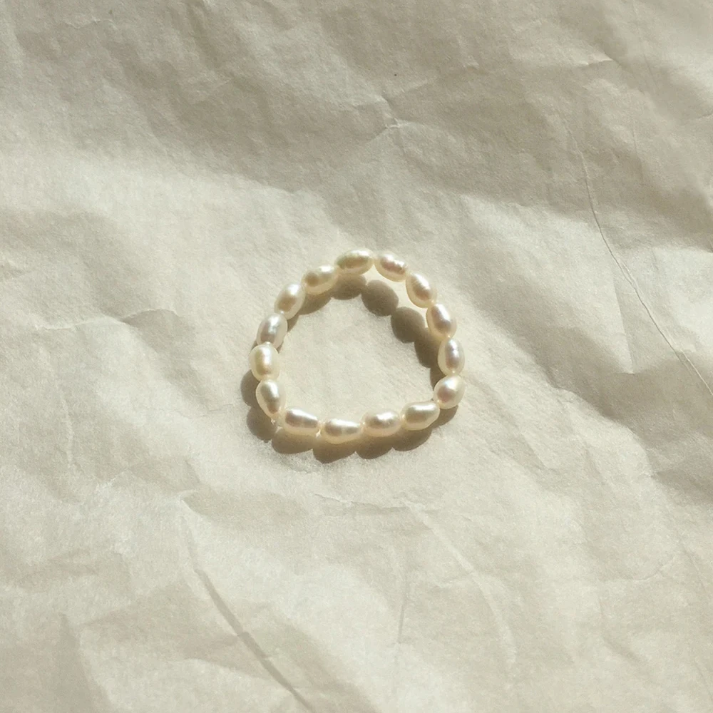 Minimalistinio Multi Granulių Natūralių Gėlavandenių Perlų Žiedai Moterims Piršto Papuošalai Nereguliarus Perlų Žiedas, Vestuvių Aksesuarai Dovanos
