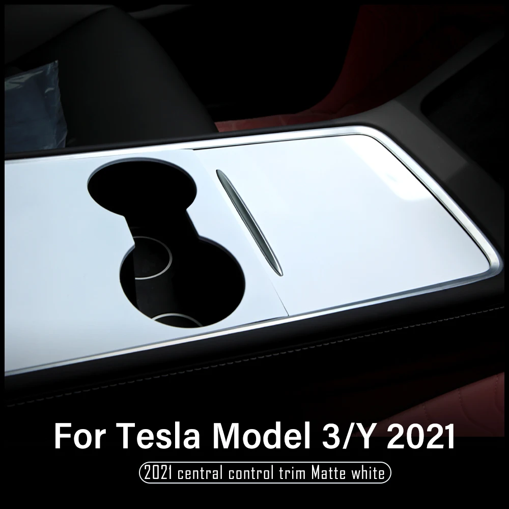 Model3 Automobilio Centrinio Valdymo Skydas Apsaugos Už Tesla Model Y 2021 Priedai Matinės baltos spalvos ABS Modelio Trijų Modelio Y