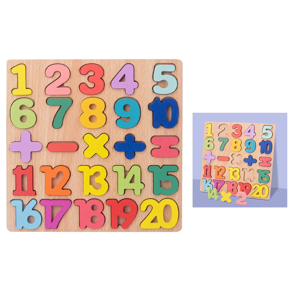 Montessori Matematikos Numeris 3D Puzzle Medžiagas Medinių Žaislų, Mokymo priemonių, Mokymosi Valdybos Veikla, Mokymosi Žaislai Vaikams