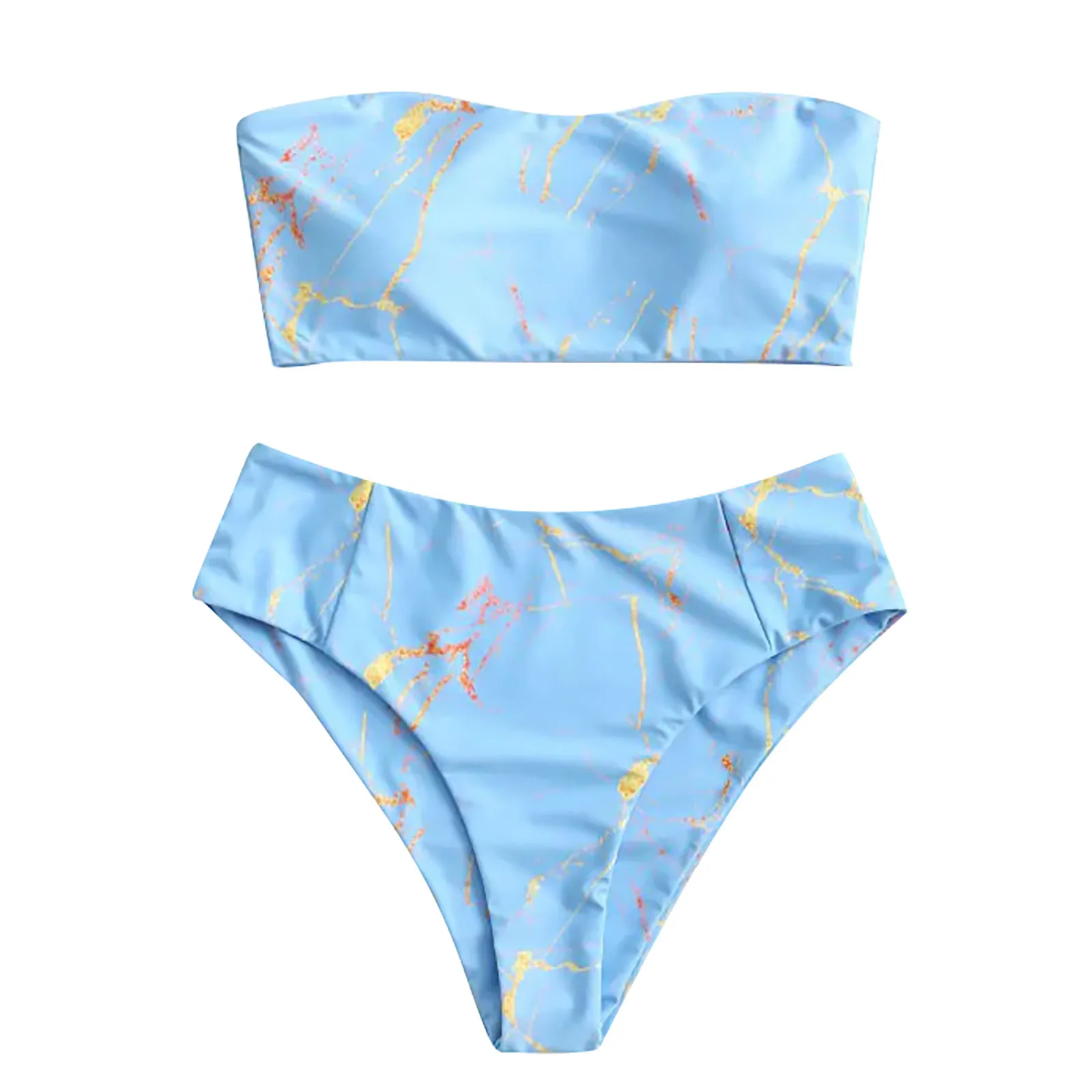 Moterų maudymosi Kostiumėliai Kratinys Seksualus Bikini 2021 Tvarstis Padalinta Moterų maudymosi kostiumėlį Paplūdimio Bikini Komplektas Maillot De Bain Femme