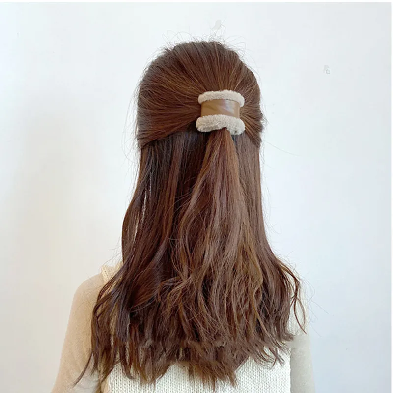 Moterų Plaukų aksesuarai PU scrunchies ir hairband triušio plaukų žiedai High-end atmosferos lankelis už ponios