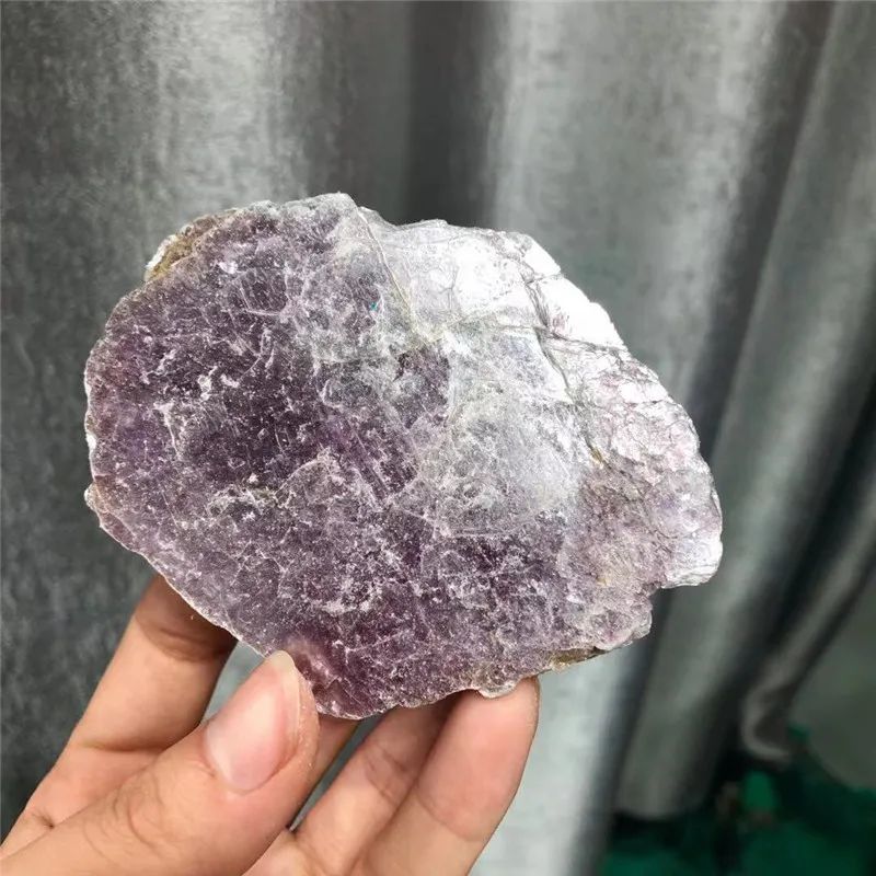 Natūralus kristalas brangakmenio violetinė lepidolite neapdoroti akmenys gydymo reiki