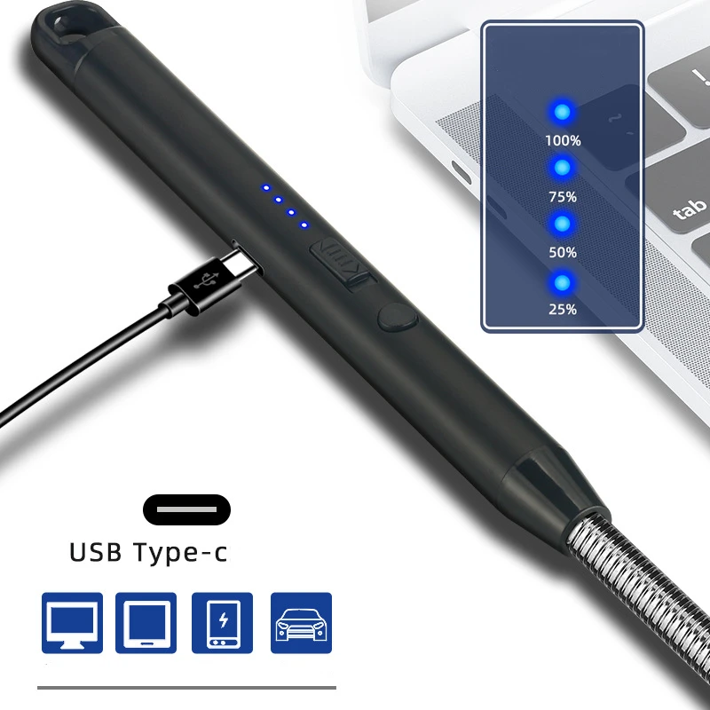 Naujas 360° Elektroninių Plazmos Lengvesni GRILIS USB Įkrovimas Cigarečių Lanko Lengvesni Vėjo Flameless Elektros Žiebtuvėliai Uždegimo ginklą