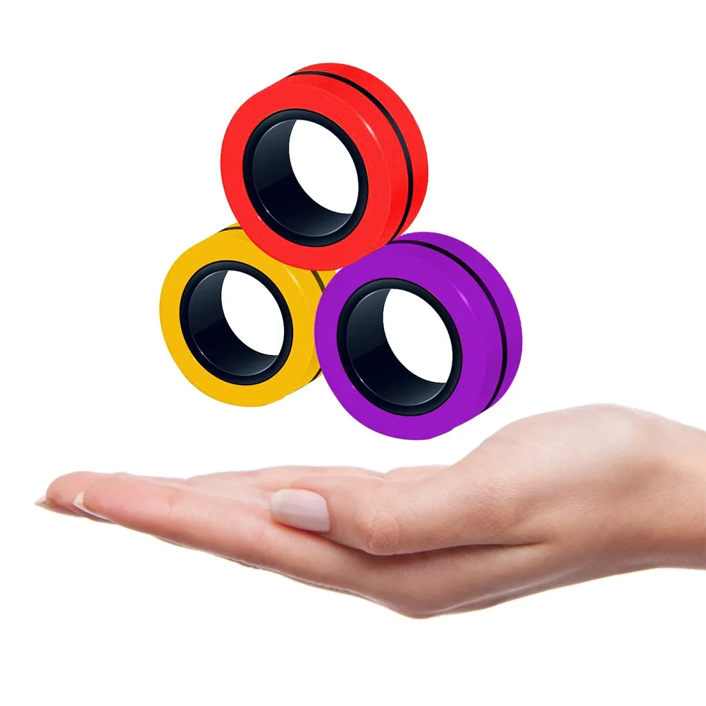 Naujas Juokingi Fidget Suktuko Magnetinės Apyrankės Žiedo Išpakuokite Žaislą Magic Žiedas Rekvizitai Įrankiai Streso Figet Žaislai Stresas Vaikų Žaislai Paramos C