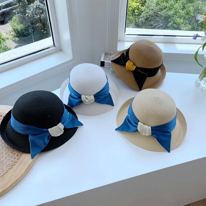Naujas Lankas vasaros moteriškos kepuraitės, apsauga nuo saulės, skrybėlę Paplūdimio apsauga nuo saulės Kibirą, skrybėlės moterims saulės skrybėlės vasaros šiaudų skrybėlę saulės skydelis