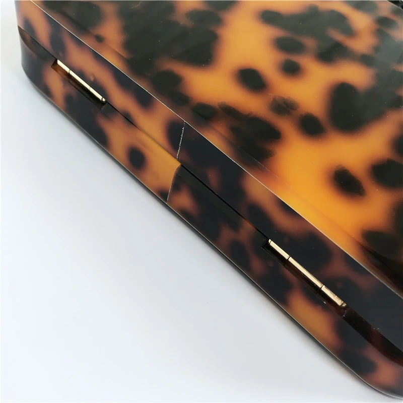 Naujas Leopard Akrilo Rankinėje Mados Puslankiu Vakarą Sankabos Moterų Krepšys Prekės Sankabos Šalis Piniginės Moteriškos Piniginės Grandinės, Krepšiai