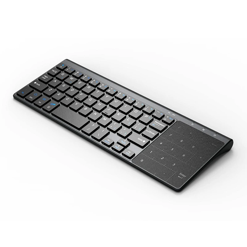 Naujas Nešiojamas 2.4 G Wireless Keyboard Su Touchpad Skaičių Mini Bevielis Įkrauti Klaviatūrą Galingas Pelės Touchpad 