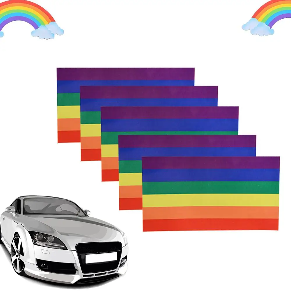 Naujas Rainbow Automobilių Lipdukai, Vėliavos Lipdukai LGBT Auto Lipdukas Gėjų Vėliavos Automobilių Lipdukas 6.5*11,5 CM Banner Automobilių Apdailos