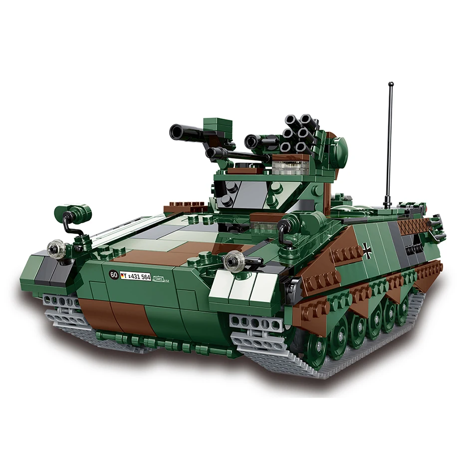 Naujas Xingbao Karinis Tankas Serijos 1045pcs Trakced Schutzenpanzer Marder Bakas Buillding Blokai SS Plytų Panzer Modelis Rinkiniai Dovanos