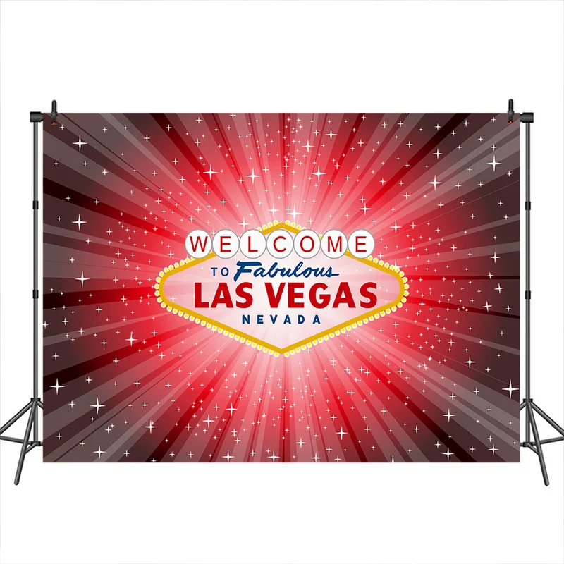 Neoback Las Vegasas Miesto Naktinis Fotografijos Fonas Suaugusiųjų Kazino Šalis Užsakymą Gimtadienio Apdailos Fone fotostudija