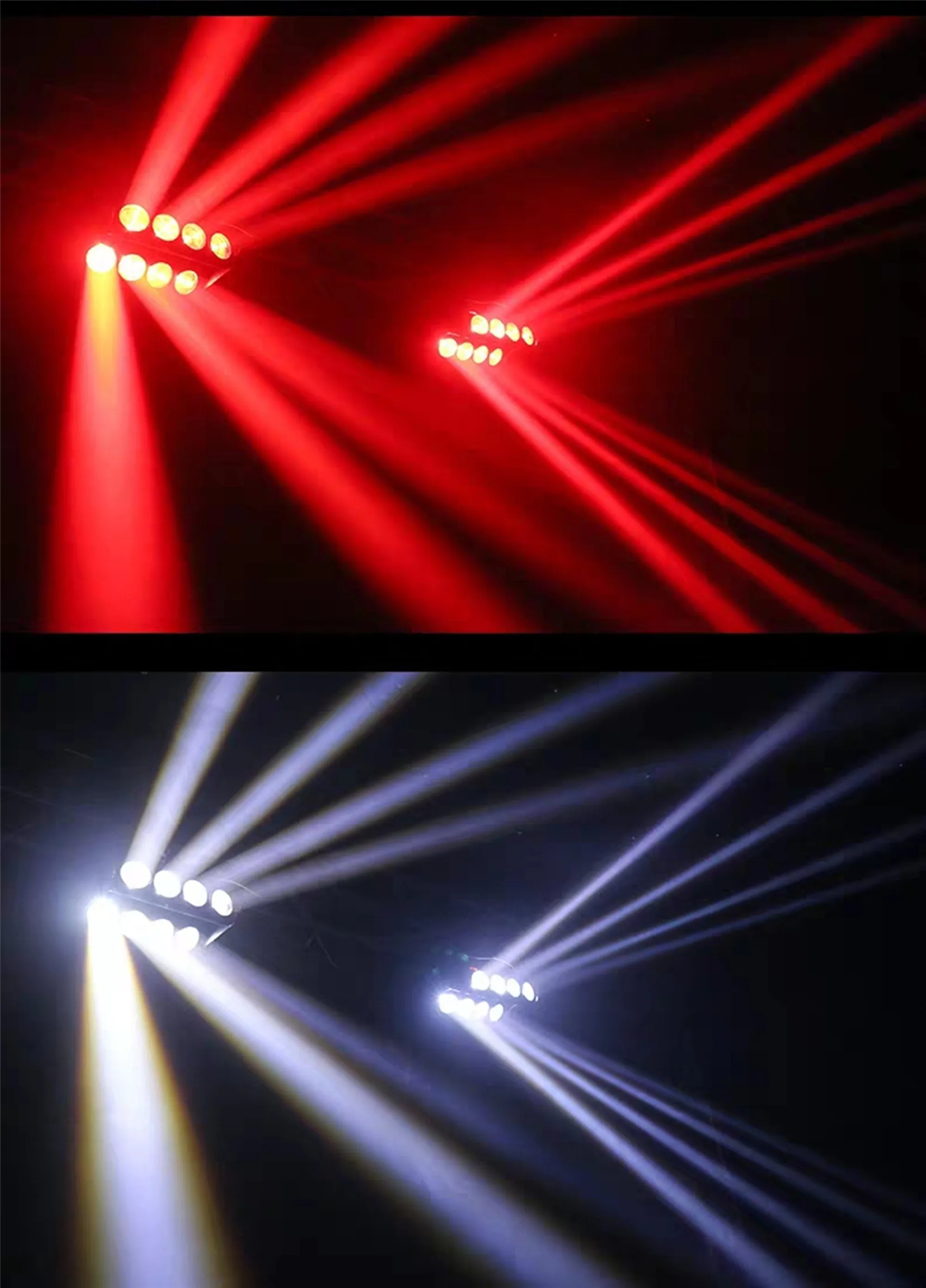 Nešiojamų Juda Galvos Voras Šviesos Mini LED Voras 8x10 M RGBW Artimosios Šviesos Didelį Poveikį DJ Diskoteka, naktinis klubas Šalies Scenos Apšvietimas