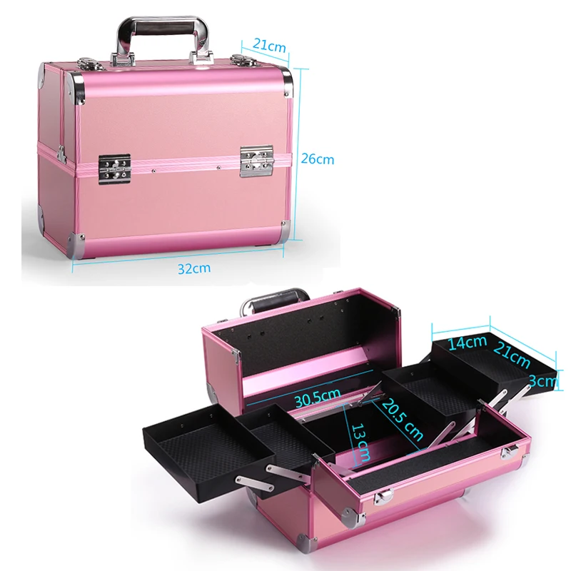 Nešiojamų Kosmetikos Dėžutės, Kosmetikos Didelės Talpos Profesionalūs Aukštos Kokybės Kelionių Makiažas Krepšiai
