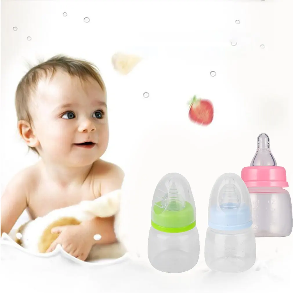 Nešiojamų Patogus Kūdikiui Baby 0-18 Mėnesių Finansuojančiojo 60ML PP Slaugos Sulčių, Pieno Mini Kietumas Butelis