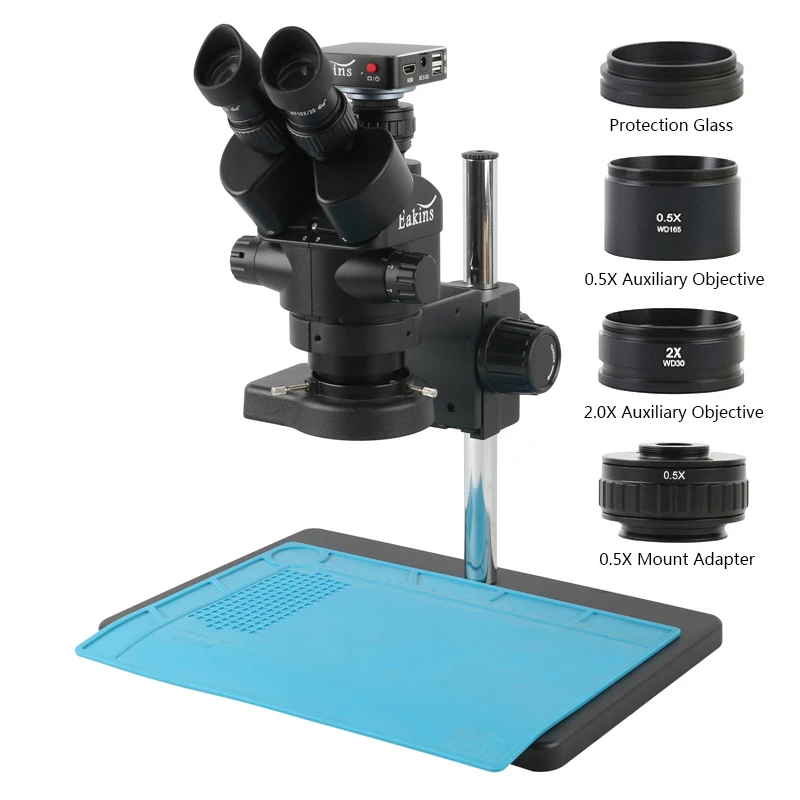 Nuolat Priartinimas 3.5 X-90X vienu metu-Židinio Trinokulinis Stereo Mikroskopas su 1080P HDMI Video Pramonės PCB Litavimo Matavimo Kamera