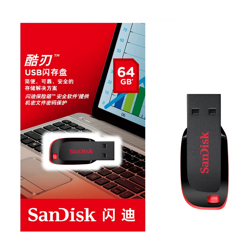 Originalios SanDisk CZ50 USB Flash Drive 16GB 32GB 64GB 128GB Pen Ratai Pendrive USB 2.0 Flash Drive, Memory stick, USB 