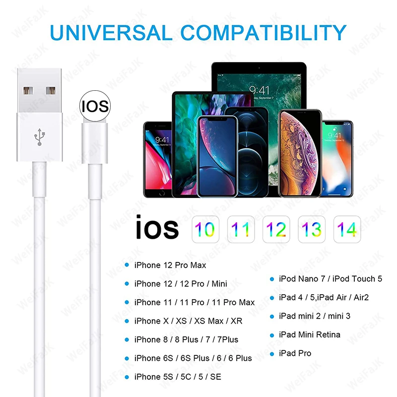 Originalus USB Laidas, Apple iPhone 12 11 Pro Max X XR XS 8 7 6 6s Plius 5s 