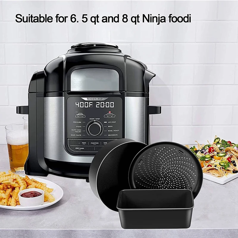 Oro Fryer Priedai 6. 5 QT ir 8 QT Ninja Foodi,Oro Fryer Kepti Rinkinys , Non-Stick Danga,plauti Indaplovėje
