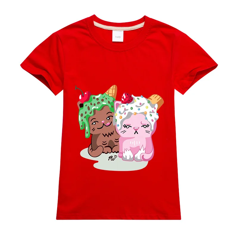 Paauglys Animacinių filmų Printd T-shirts Vasaros Bamblys Vaikai Anime Juokinga Tees Berniukų, Mergaičių Mados trumpomis Rankovėmis Viršūnes Vaikų Drabužiai