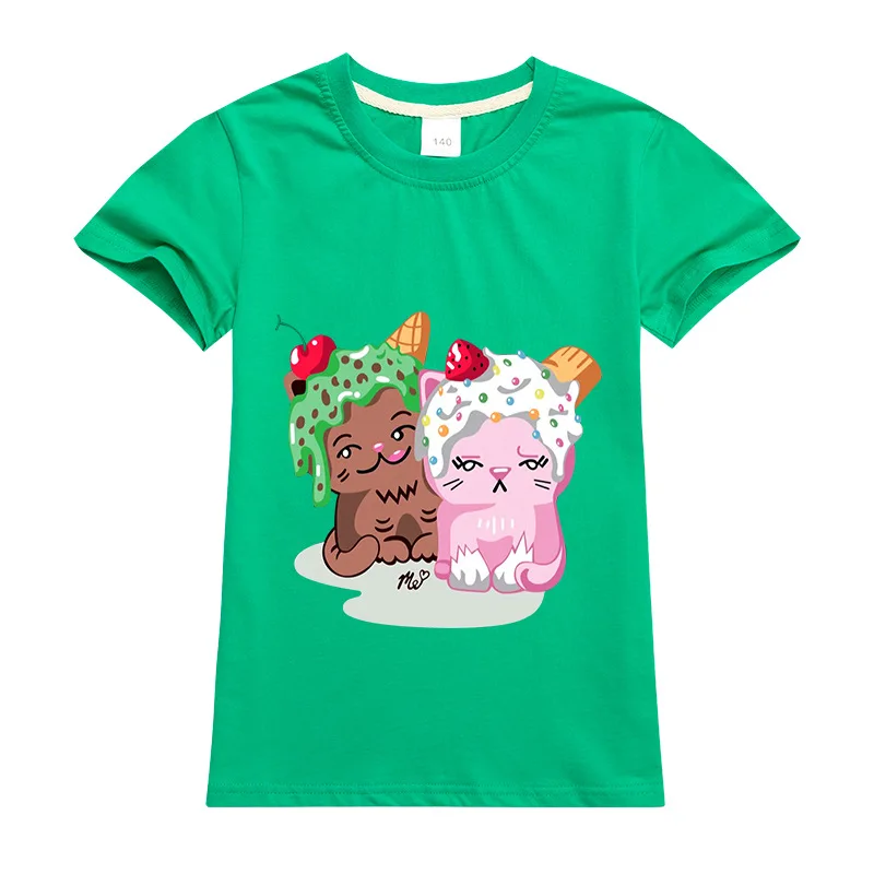 Paauglys Animacinių filmų Printd T-shirts Vasaros Bamblys Vaikai Anime Juokinga Tees Berniukų, Mergaičių Mados trumpomis Rankovėmis Viršūnes Vaikų Drabužiai
