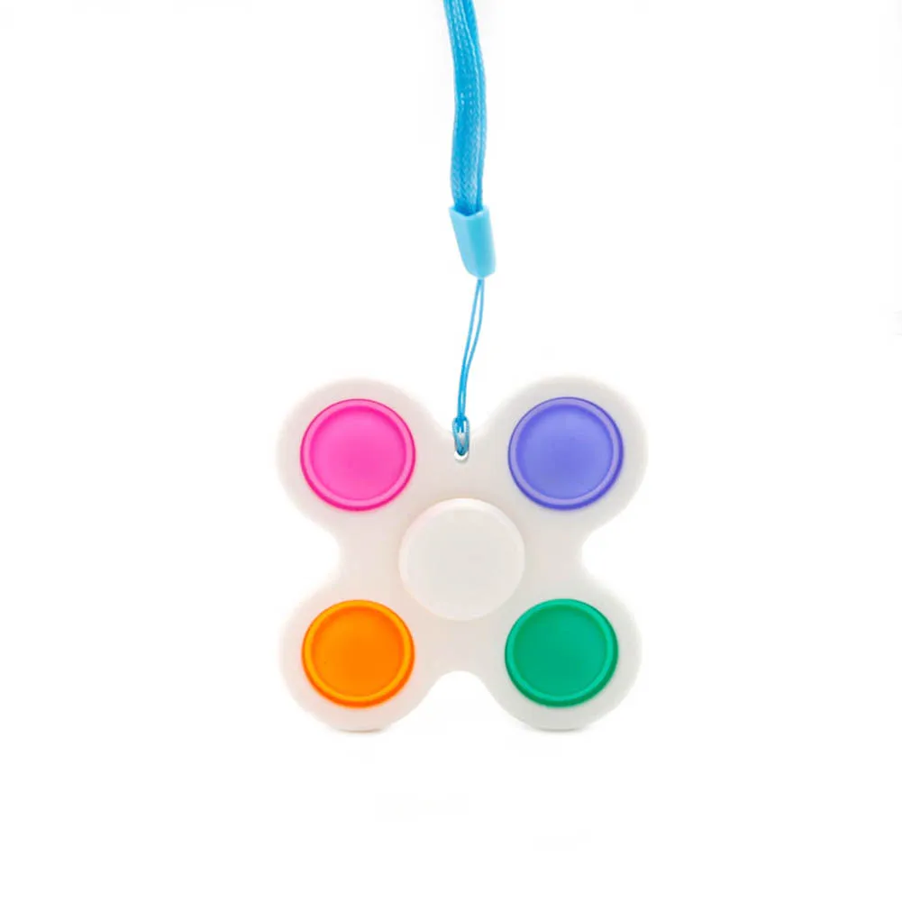 Paprasta Dimple Fidget Žaislai Silikono Jutimo Žaislas Vaikams Anksti Švietimo Nešiojamą Mini Išskleidimo Keychain Vaikams