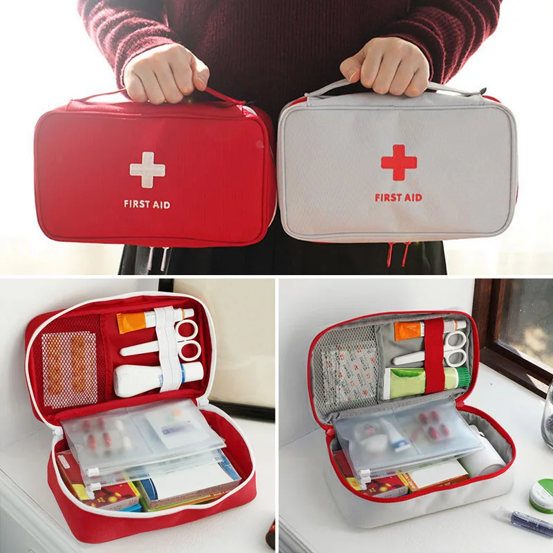 Pardavimas Naujas 1PC Nešiojamų Raudona Balta Raudonojo Kryžiaus Modelis Pirmosios Pagalbos Dėklas Medicina Rinkinys, Saldainių Krepšiai Kelionės Saugojimo Krepšiai