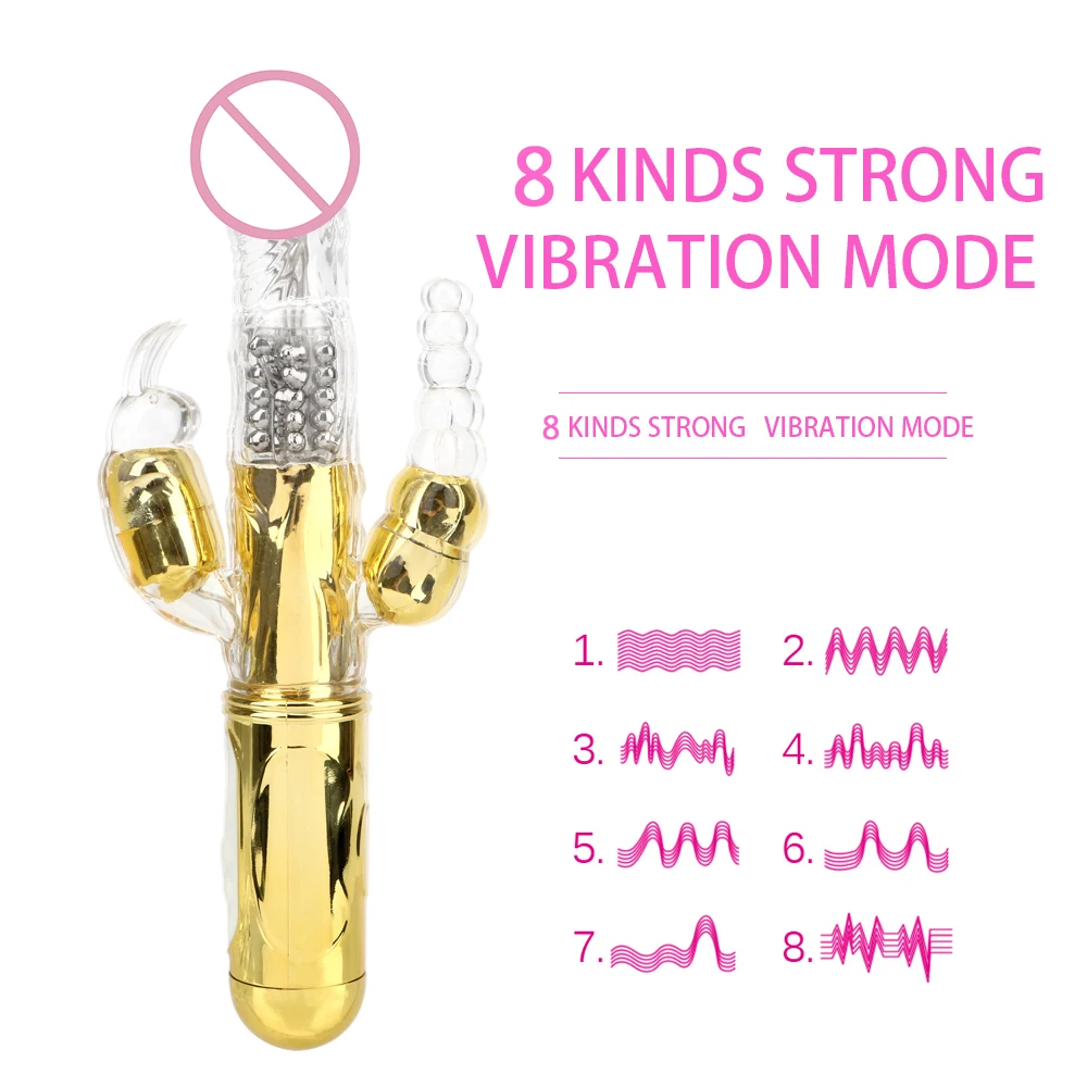 Perdavimo Karoliukai AV Lazdele G-Spot Makšties Massager Klitorio Stimuliacija Rabbit Vibratorius 360 Laipsnių Sukimosi Dildo, Vibratoriai