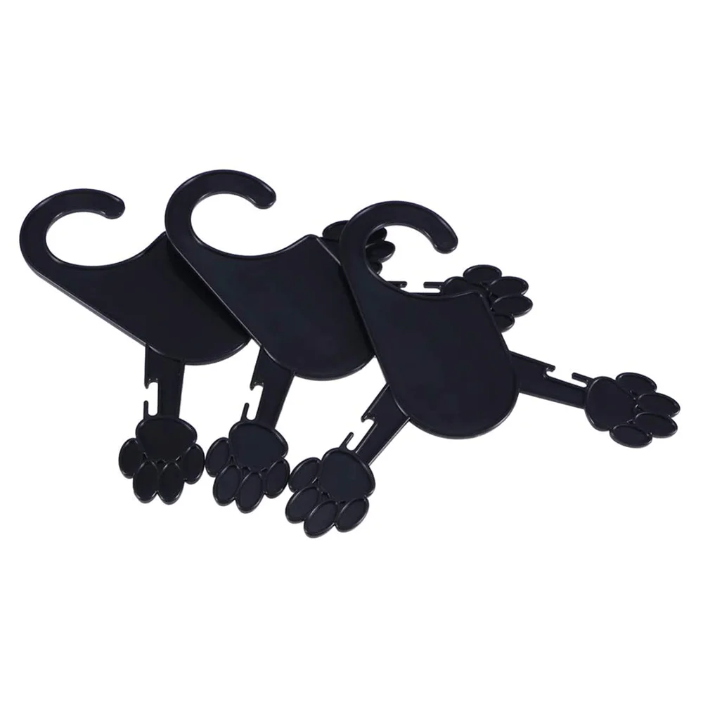 Pet Drabužių Pakabos Šunų Kačių Kūdikis, Kūdikis Mažas Kailio Šuniukas Juodos spalvos Drabužių Pakabos Pakuotėje 10 Plastiko, Lanksti, Stipri, Paw
