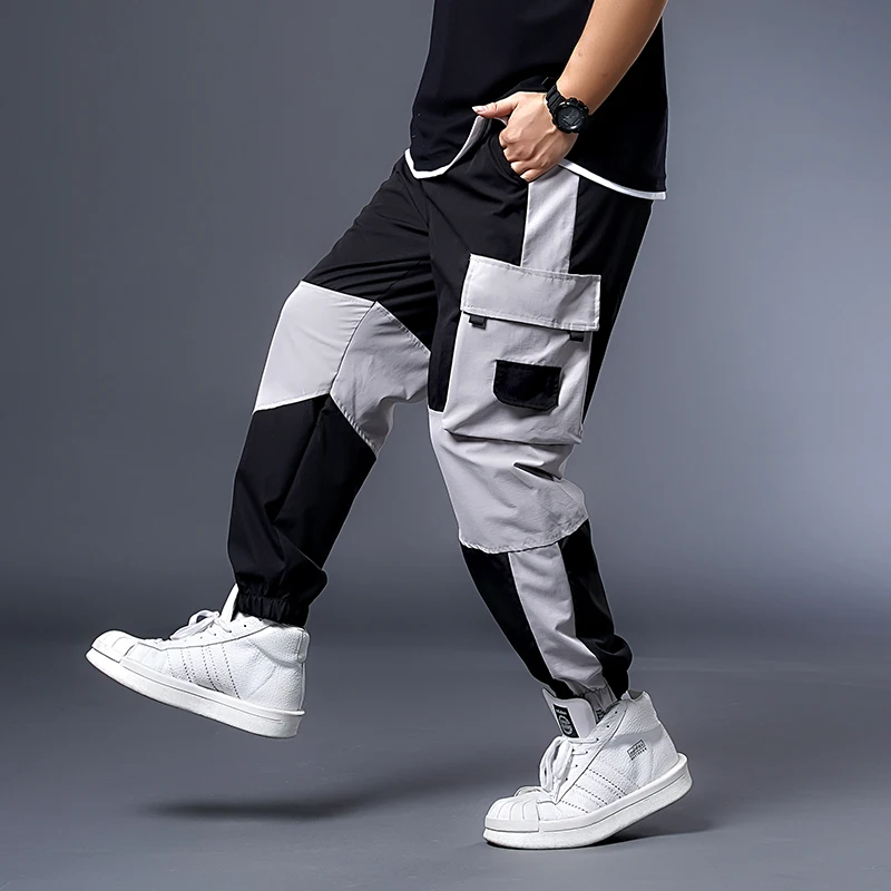 Plius 7XL 6XL XXXXXL Hip-hop Poilsiu Kelnės Vyrams Prarasti Haremo Kelnės Ilgis Kelnės Sporto Atsitiktinis Sweatpants Balta Techwear