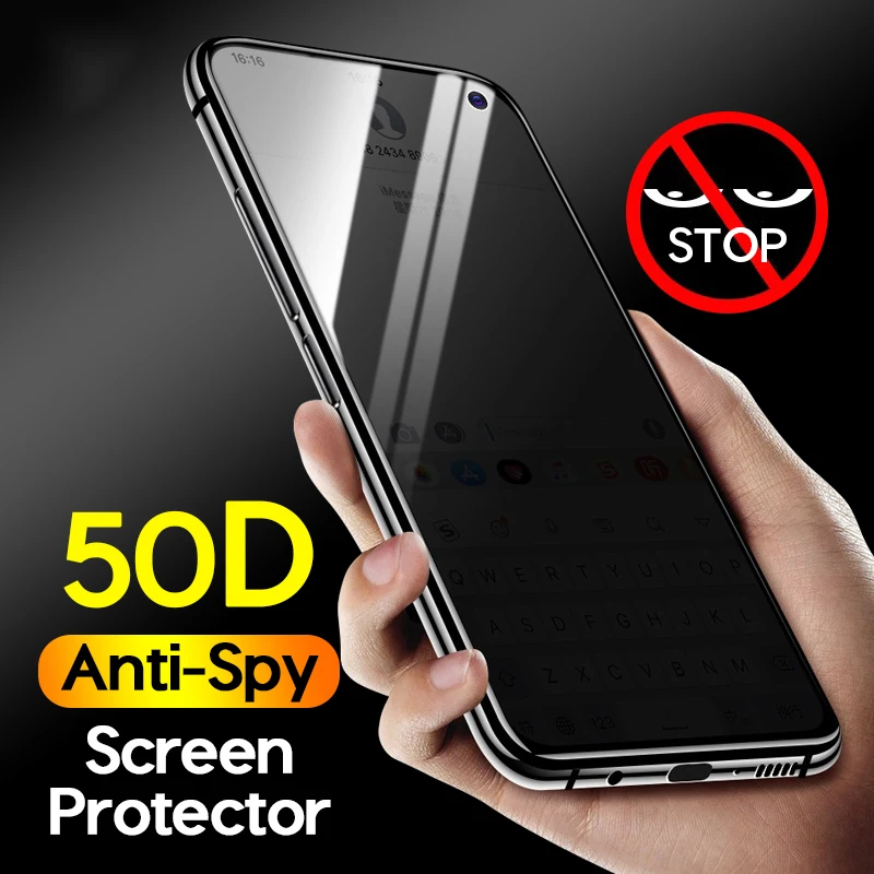 Privačių Ekrano apsaugos Huawei Y8P Y7p Y8S Y6p Y6S Y9 Premjero 2018 2019 Anti Spy Grūdintas Stiklas Huawei 30 Lite P40 P20 Pro