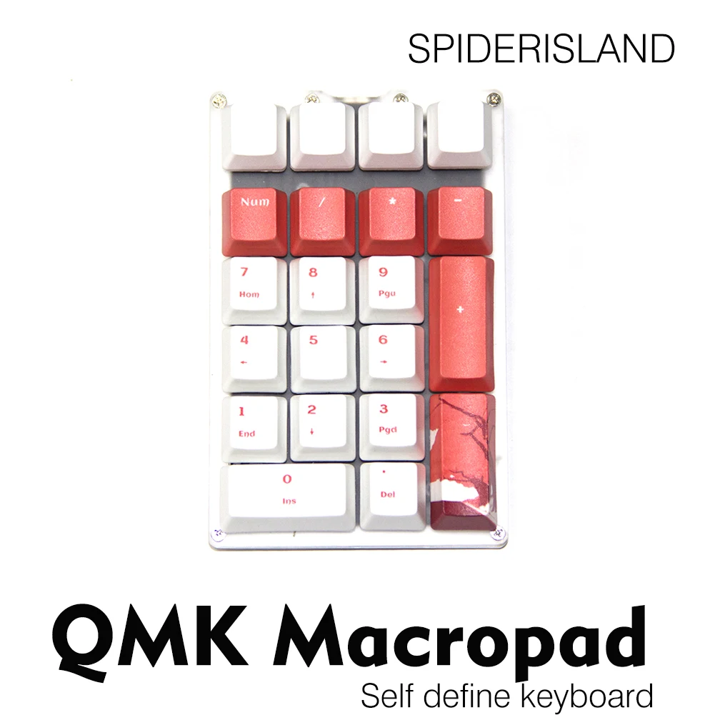 QMK 21 Klavišą RGB Paramos Makro USB C Tipo Vyšnių Jungikliai Mechaninė Klaviatūra Numpad Žaidimų Photoshop