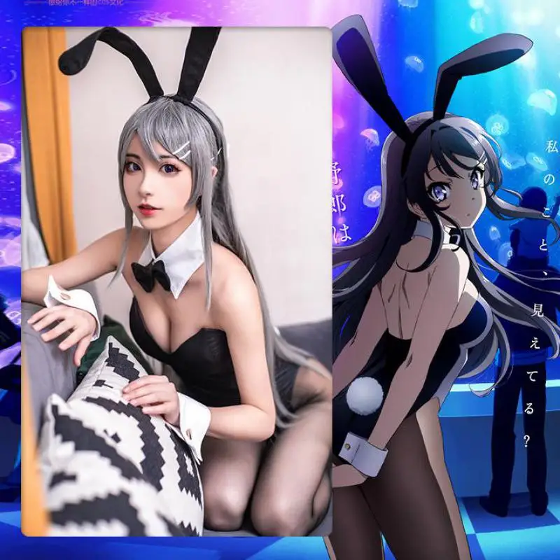 Rascal Nėra Svajonė Bunny Mergina Senpai Sakurajima Mai Cosplay Triušis Mergina Kostiumas