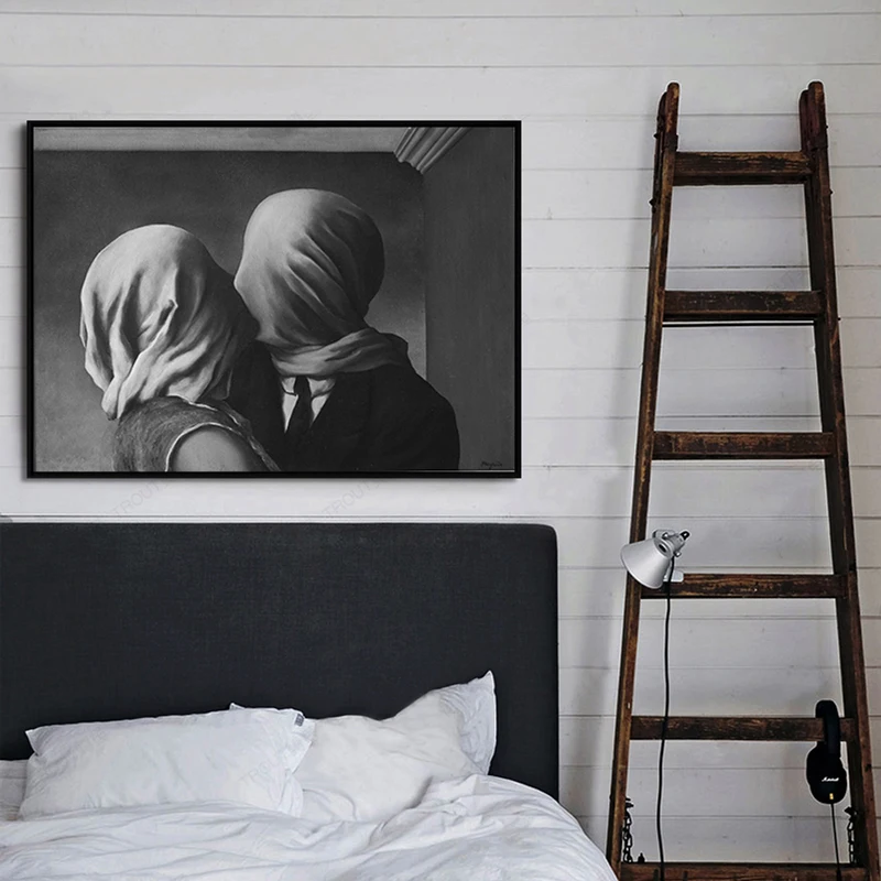 Rene Magritte Meilužio Derinys Drobės Tapybos Sienos Meno Plakatas Spausdinimo Siurrealizmas Nuotrauką Miegamojo Kambarį Namo Apdaila