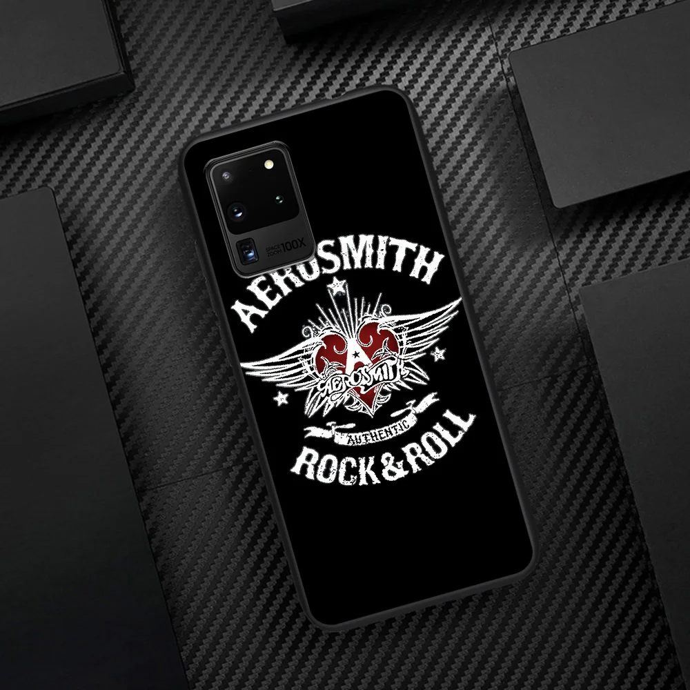 Roko Grupė Aerosmith Telefono Padengti Korpuso Samsung Galaxy S 6 7 8 9 10 e 20 Krašto Pastaba 8 9 10 Plius juoda atsparumas Vandeniui Gana