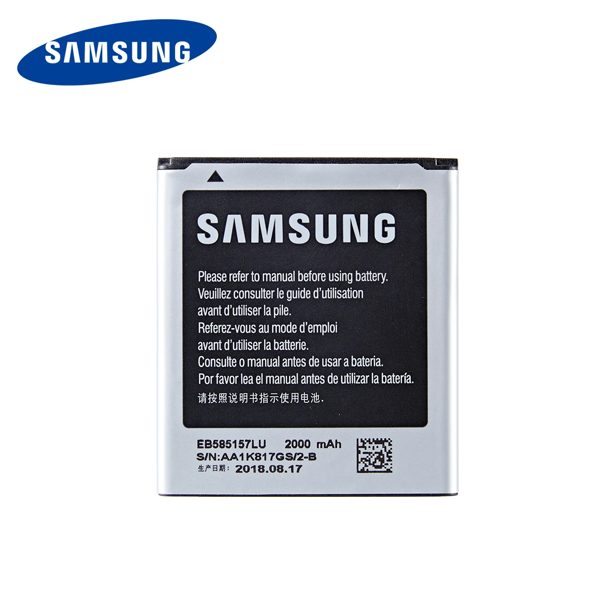 SAMSUNG Originalus EB585157LU Akumuliatorius 2000mAh Samsung i8530 Galaxy Beam i8558 i8550 i8552 i869 i437 G3589 Core 2 G355 G355H