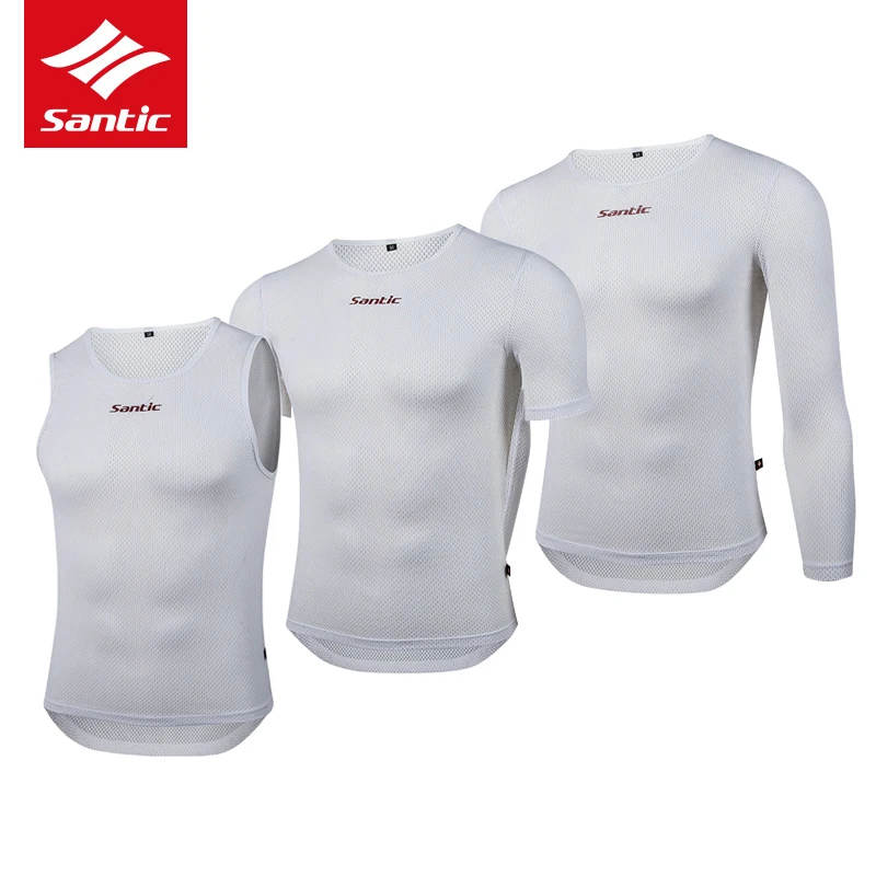 Santic Quick Dry Sporto Apatiniai Marškinėliai be Rankovių Trumpas/Ilgas Rankovėmis Kvėpuojantis Elastingumą MTB Kalnų Dviračių Džersis Dviratį Liemenė