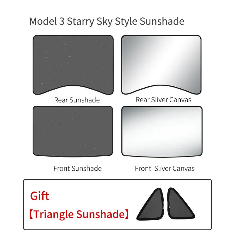 Saulės Atspalvių Stoglangiu Tesla Model 3 17-21 ir Y skėtį nuo saulės Liukas Padengti Žvaigždėtas Dangus Juodas Pilkas Stilius Blokuotų Saulės UV