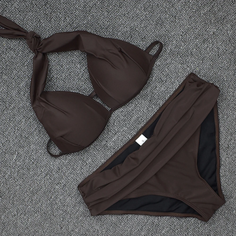 Seksualus Bikini 2021 maudymosi kostiumėlis Moterims maudymosi Kostiumėliai, Push Up Juodas Bikini Komplektas Derliaus Biquini Vasaros Maudymosi Kostiumą, Brazilijos Bikini S~XL