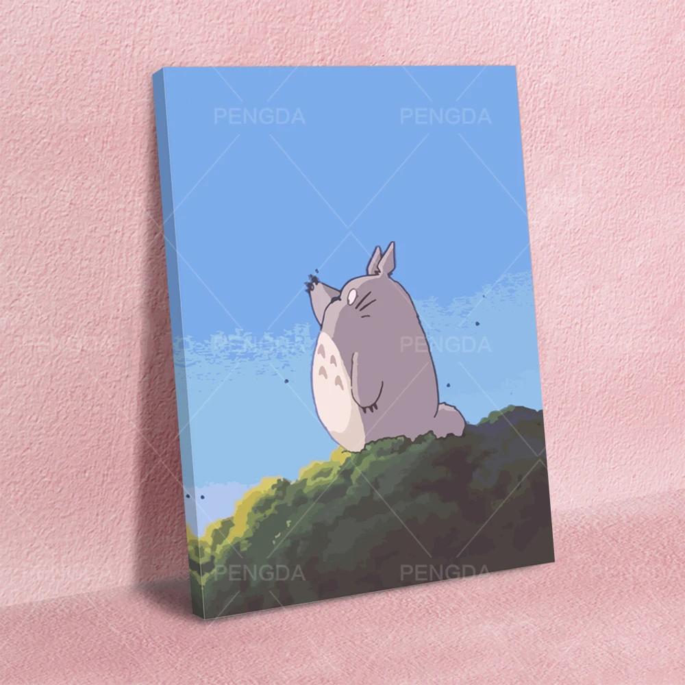Sienos Menas Namų Dekoro Mano Kaimynas Totoro Drobė Spausdinti Japonų Animacinį Filmą, Tapyba, Modernus Plakatas Kambarį Modulinės Nuotraukas