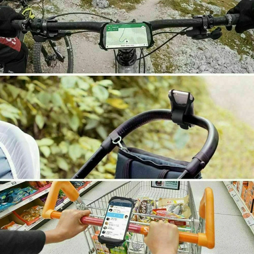 Silikoninis Telefono Laikiklis Dviračio Motociklo Stovas 360° Pasukti Jojimo Dviračiai, Dviračių MTB Dviratis Telefono DVR GPS Atramos