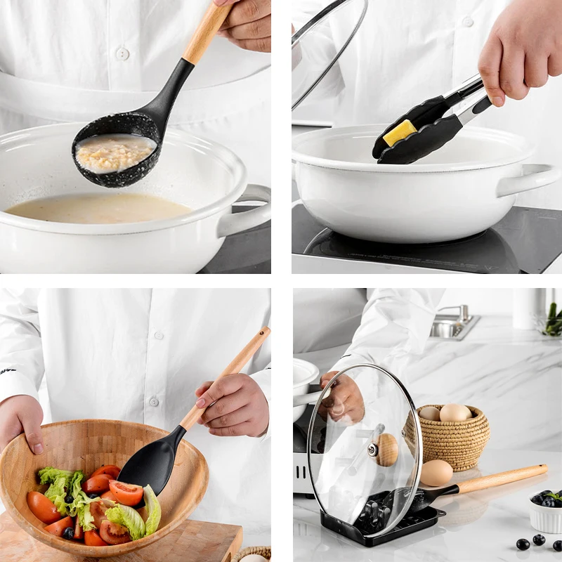 Silikoninė Virtuvės Valgių Gaminimo Indai, Įrankiai Nustatyti Non-Stick Mentele Ant Kepimo Virtuvės Reikmenys Virtuvės Reikmenys Virtuvės Priedai Dalykėlių