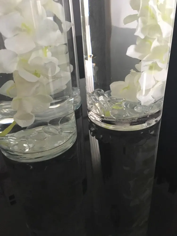 Skaidrus plokščias stiklo karoliukai akvariumas bonsai akmens apdaila skersmuo 1.5-1.9 cm crystal sodas Vazos, šaligatvio arba grindinio plokštės Prarasti Užpildas