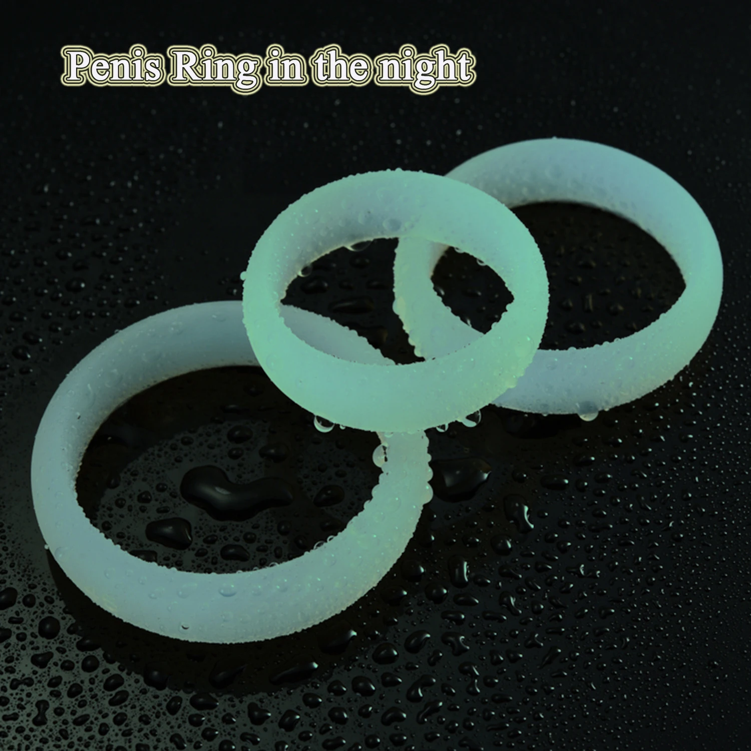 Skaistybės Narve 3PCS Silikono Gaidys Žiedai Flash Naktį Užrakinti Penio Žiedas Sekso žaisliukai Vyrams Vyrų Atidėti Ejakuliacija Kapšelį fiksavimo Žiedą