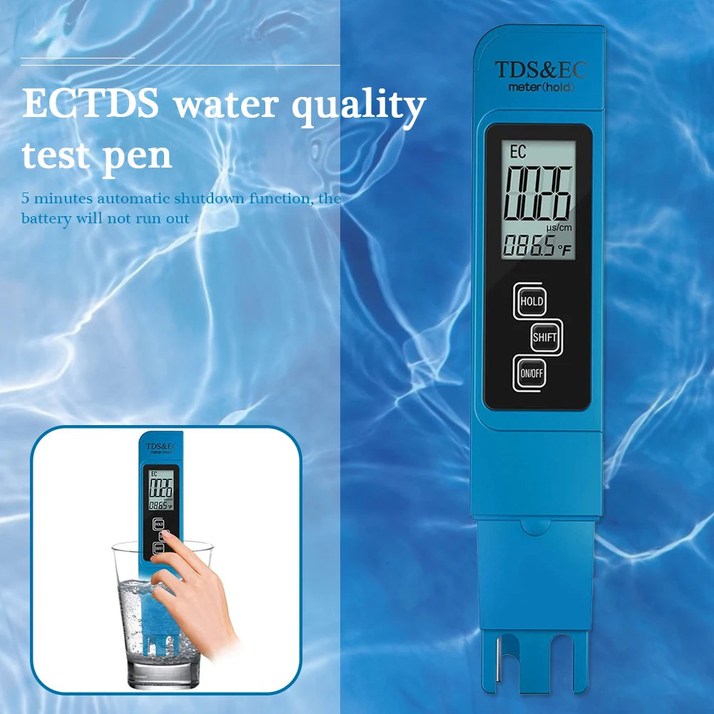 Skaitmeninis LCD Ph Matuoklis 3 1. Vandens Kokybės Testeris TDS Temperatūra EB Metras Geriamojo Vandens Grynumas Akvariumo Filtras