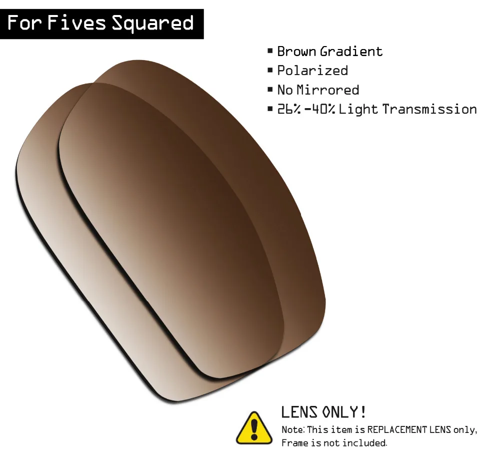 SmartVLT, Poliarizuota Akiniai Pakeitimas Objektyvai už Oakley Five Kvadratu - Ruda Gradientas Atspalviu