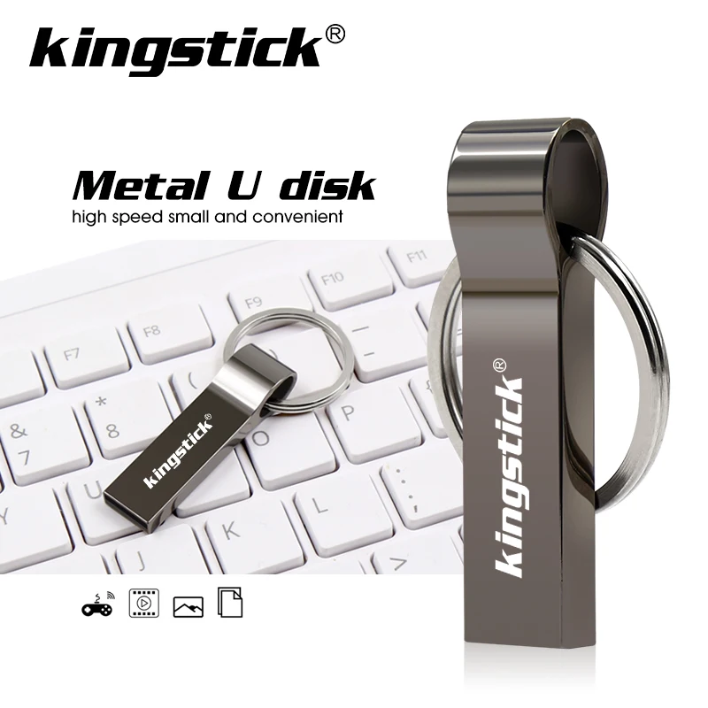 Spartusis Mini Pendrive 4 GB USB Flash Drive 16GB 32GB 8GB Metalo Vandeniui Pen Drive 64GB 128 GB USB Flash Drive