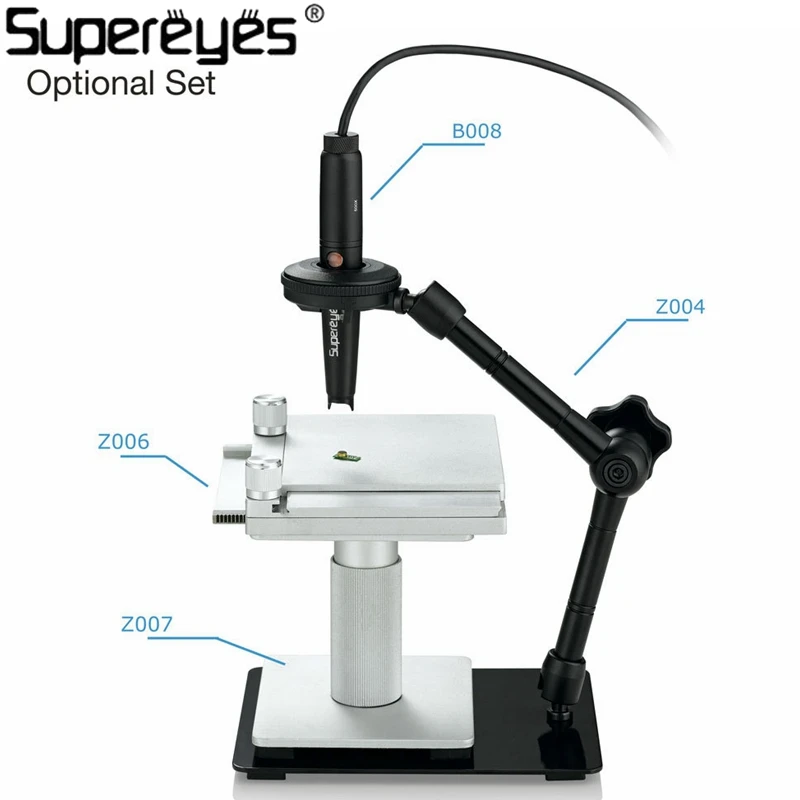 Supereyes Z006Y Stovo Lengvi Nešiojamieji Reguliuojamas Skaitmeninis Mikroskopas su Laikikliu, USB Mikroskopą, Remonto Stendas Turėti