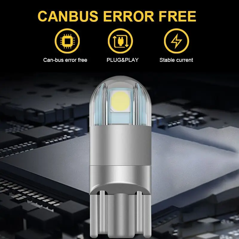 T10 CANBUS 2smd LED lemputės automobilių jokios klaidos 3030 12V Super šviesus šalinimo lemputė lempos