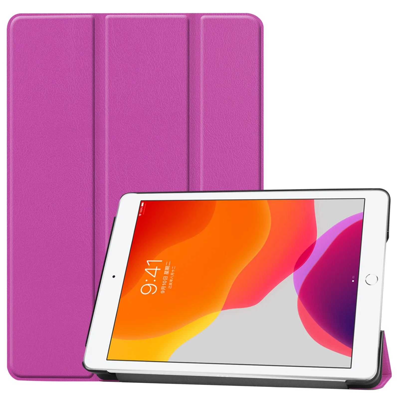 Tablet Case For iPad 10.2 2019 m. / 2020 m. 7-oji / 8-Kartos Apsaugos Atveju Atramą Flip Cover Smart Pabusti Miego Fundas Coque