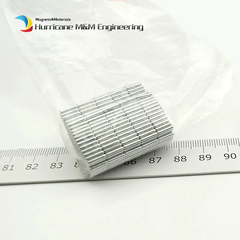 Tikslumo Micro Magneto Cilindrą 1.5x7 mm Neodimio Jutiklis NdFeB Magnetai Cilindro Super Magnetas 100vnt
